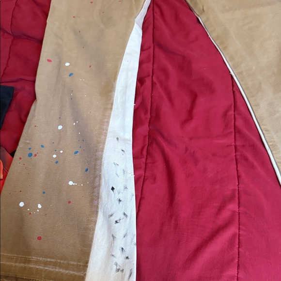 MNML Artistic Tan Pants with Paint Splatter - Picture 8 of 9